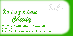 krisztian chudy business card